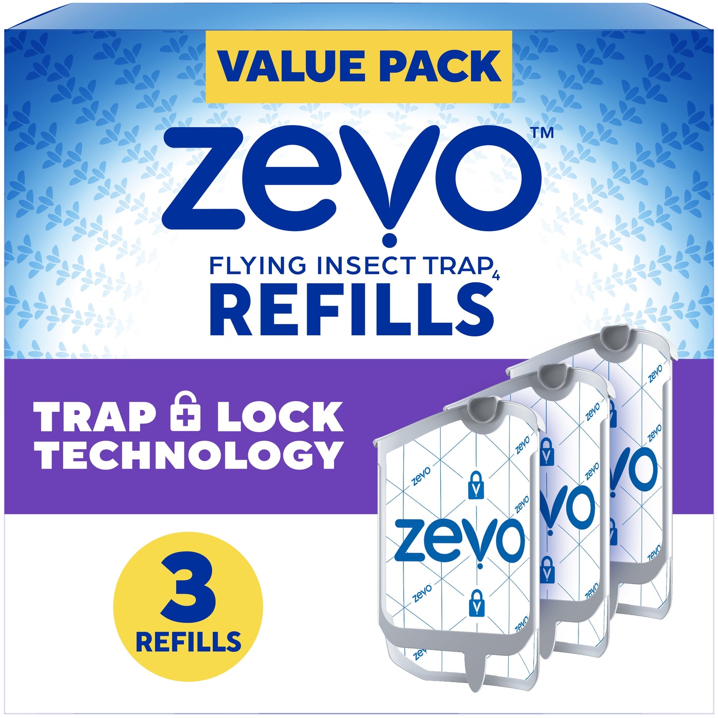 Flying Insect Trap Refill: 3 Indoor Light Trap Refill Cartridges Capture House Flies, Fruit Flies, and Gnats (3 Refill Cartridges)