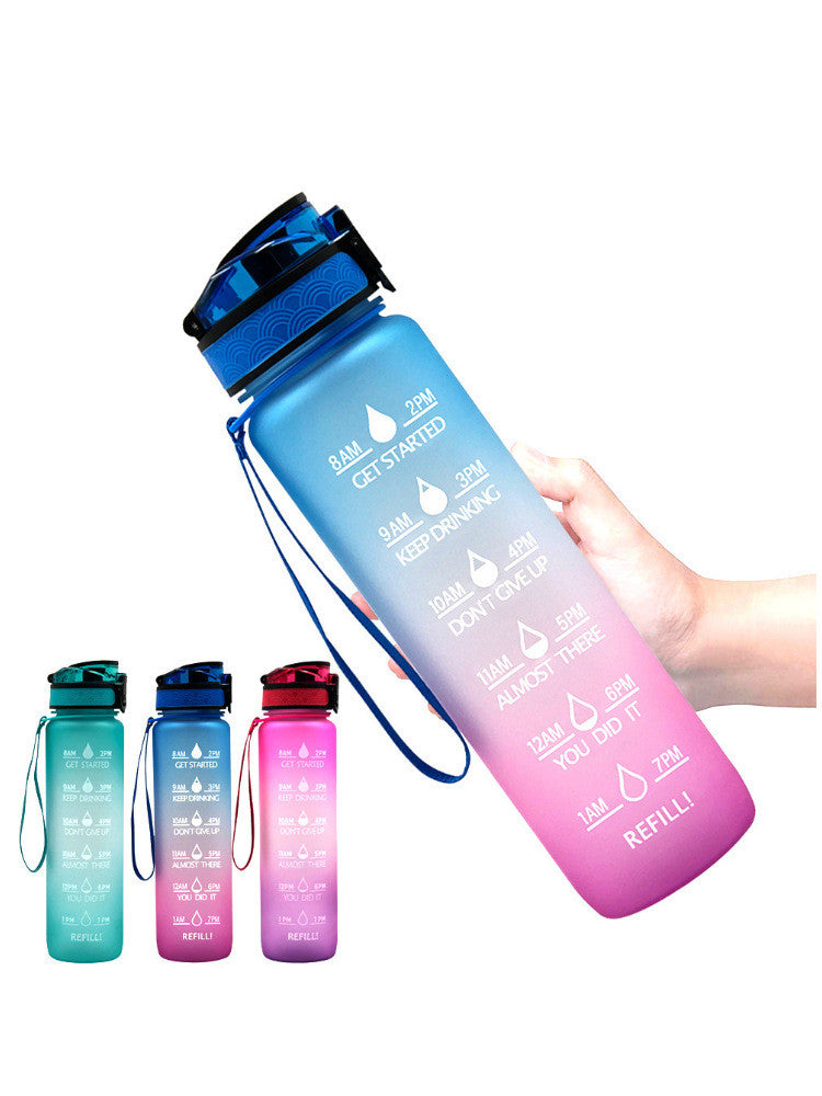 1000ml Transparent Kawaii Water Bottle with Infuser | BPA-Free Sports Flask | Everyday Home Deal