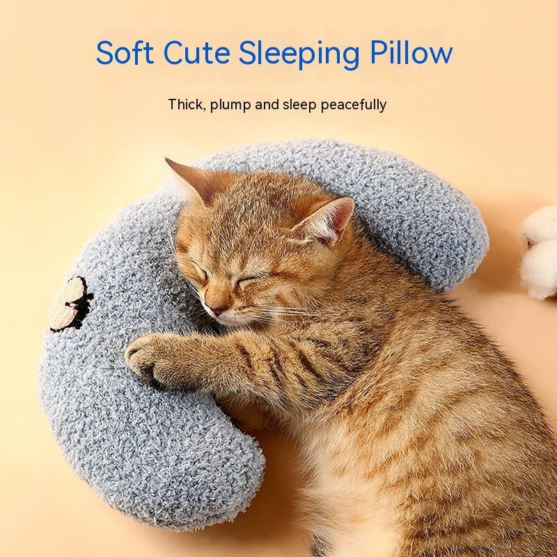 Dog Cat Sleeping Moon Pillow Small Dog Plush Pillow | Everyday Home Deal