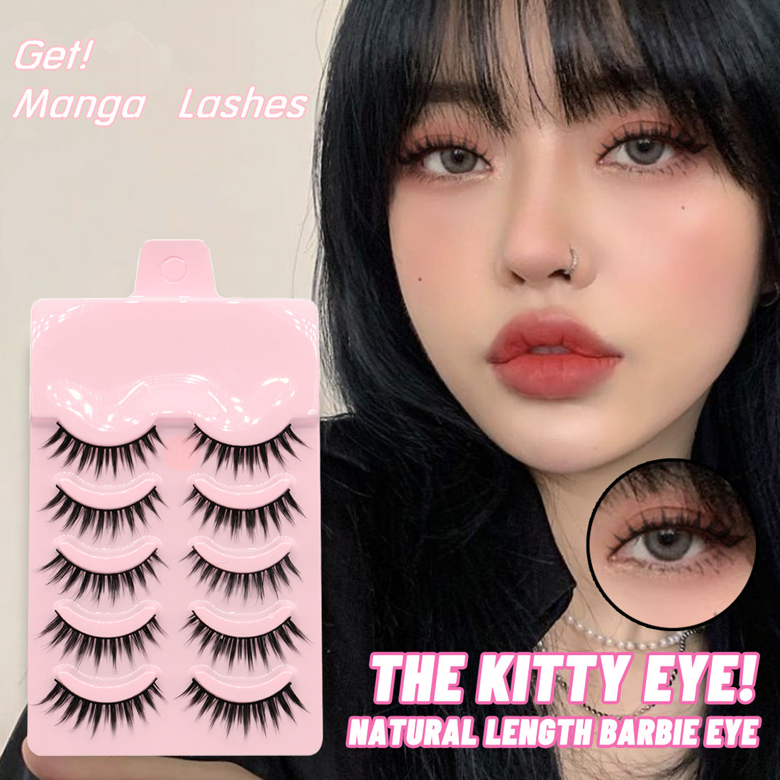 5 Pairs Manga Lashes New Arrival Anime Cosplay Natural Wispy Korean Makeup Artificial False Eyelashes | Everyday Home Deal