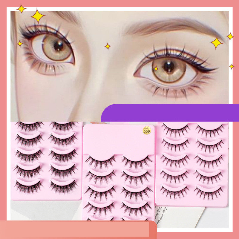 5 Pairs Manga Lashes New Arrival Anime Cosplay Natural Wispy Korean Makeup Artificial False Eyelashes | Everyday Home Deal