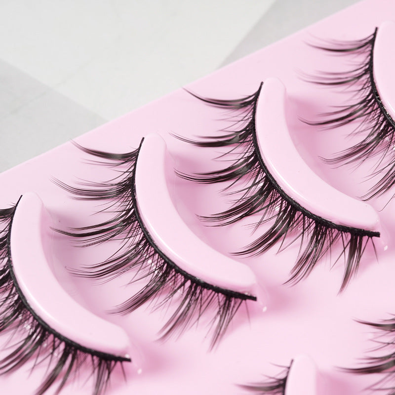 5 Pairs Manga Lashes New Arrival Anime Cosplay Natural Wispy Korean Makeup Artificial False Eyelashes | Everyday Home Deal