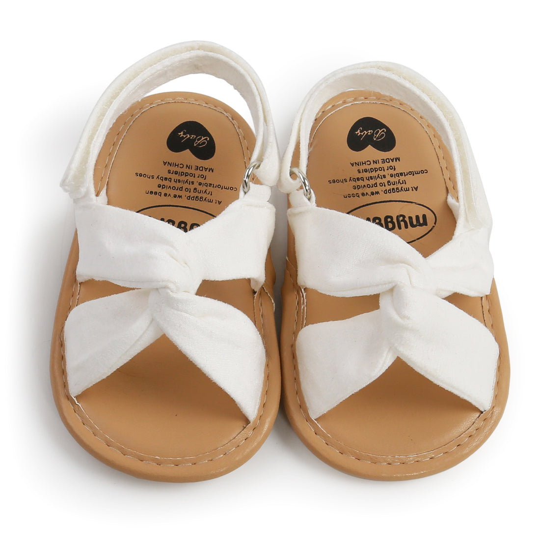 Baby Girls' Summer Cotton Cross Strappy Squeaky Sandals (with Matching Hairbands) — Premium Footwear Deal | Everyday Home Deal