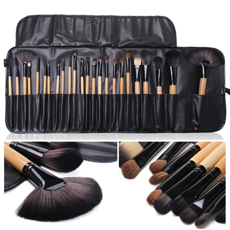 Gift Bag Of 24 Pcs Makeup Brush Sets Professional Cosmetics Brushes Eyebrow Powder Foundation Shadows Pinceaux Make Up Tools | Everyday Home Deal