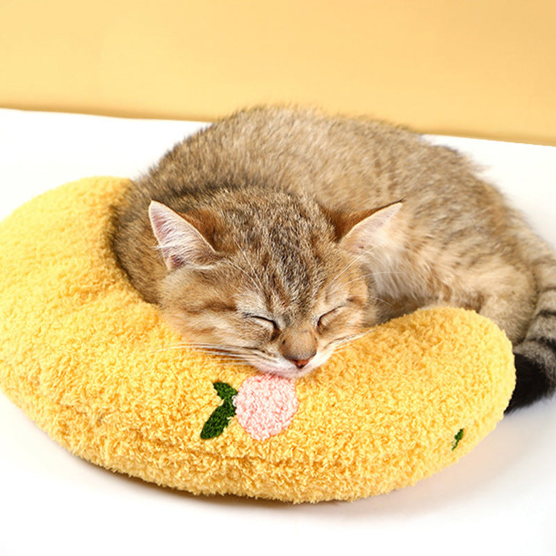 Dog Cat Sleeping Moon Pillow Small Dog Plush Pillow | Everyday Home Deal