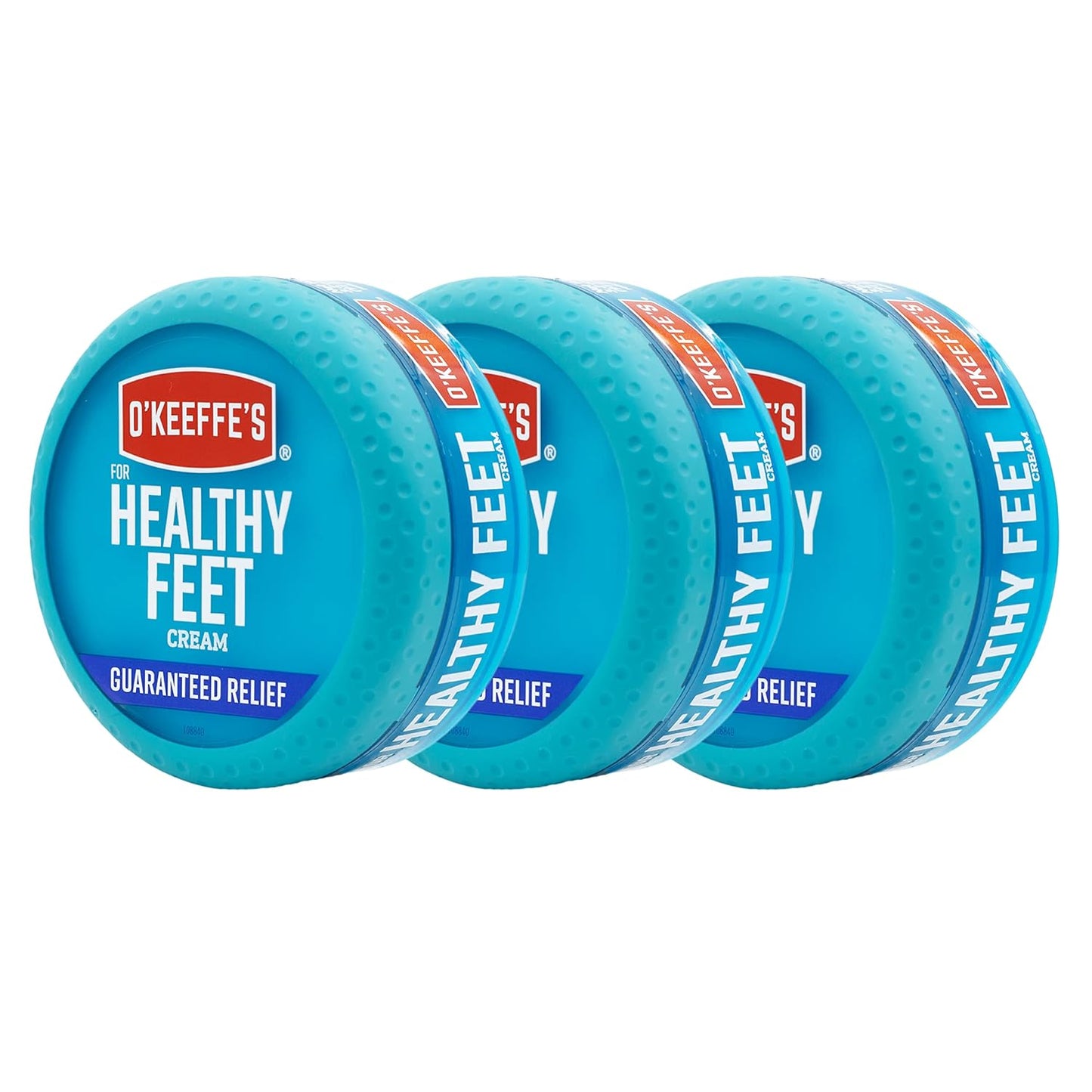 for Healthy Feet Foot Cream; Guaranteed Relief for Extremely Dry; Cracked Feet; Instantly Boosts Moisture Levels; 3.2 Ounce Jar; (Pack of 3)