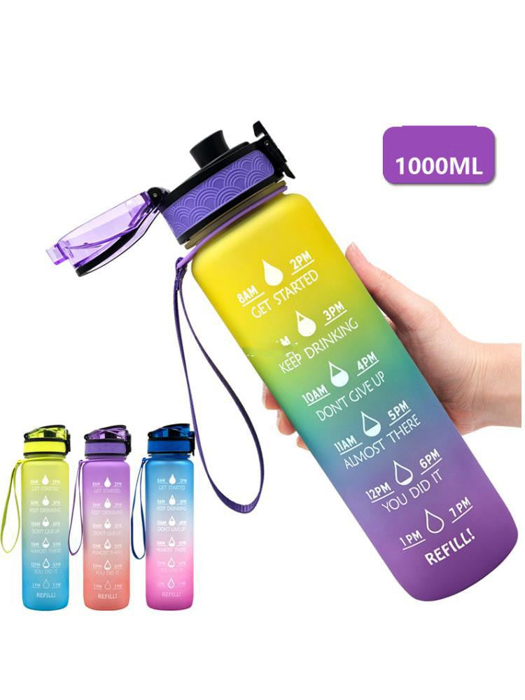 1000ml Transparent Kawaii Water Bottle with Infuser | BPA-Free Sports Flask | Everyday Home Deal