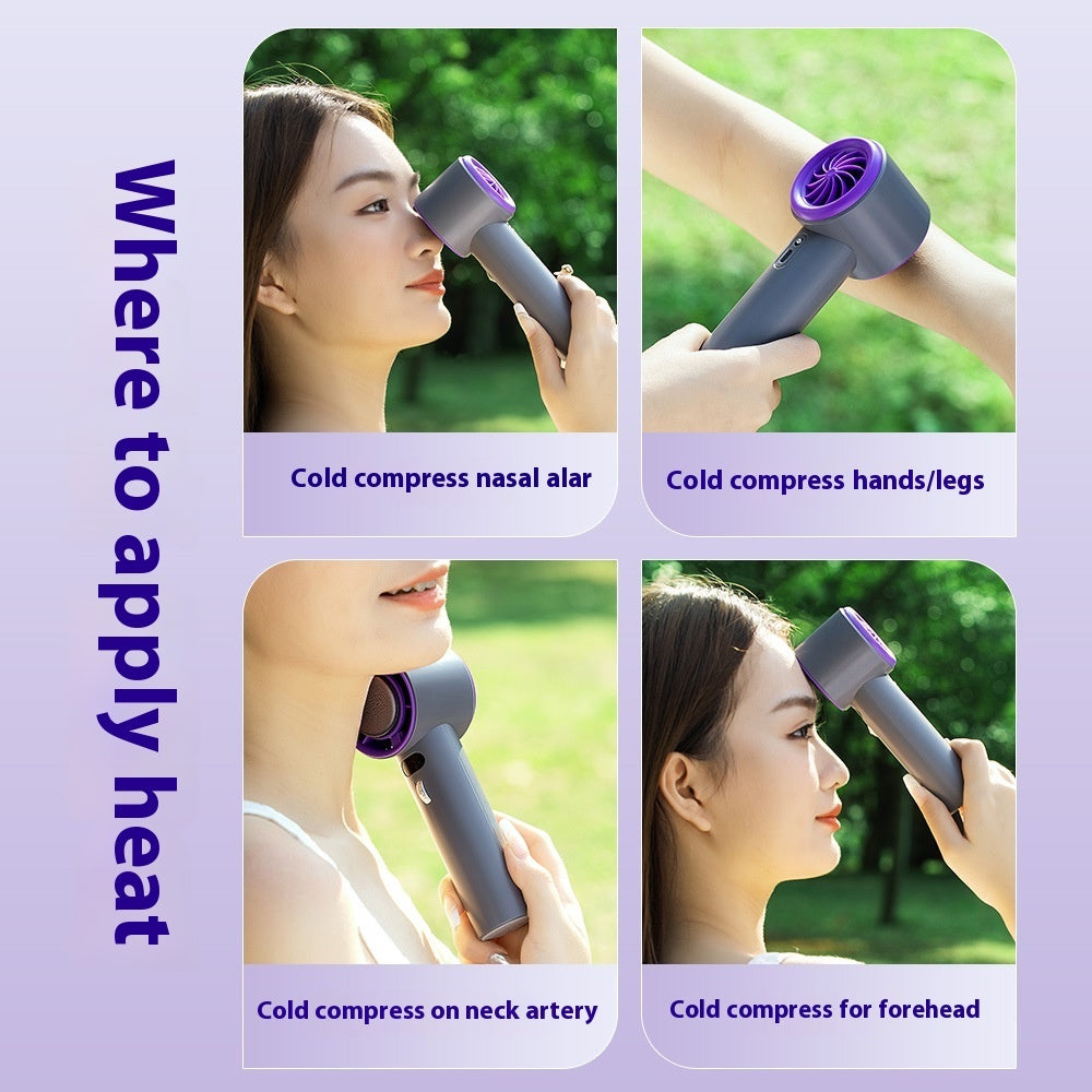 Portable Handheld Turbo Fan Cooling Semiconductor Refrigeration 3000mAh Battery Wind Speeds Adjustable Mini Personal Fan | Everyday Home Deal