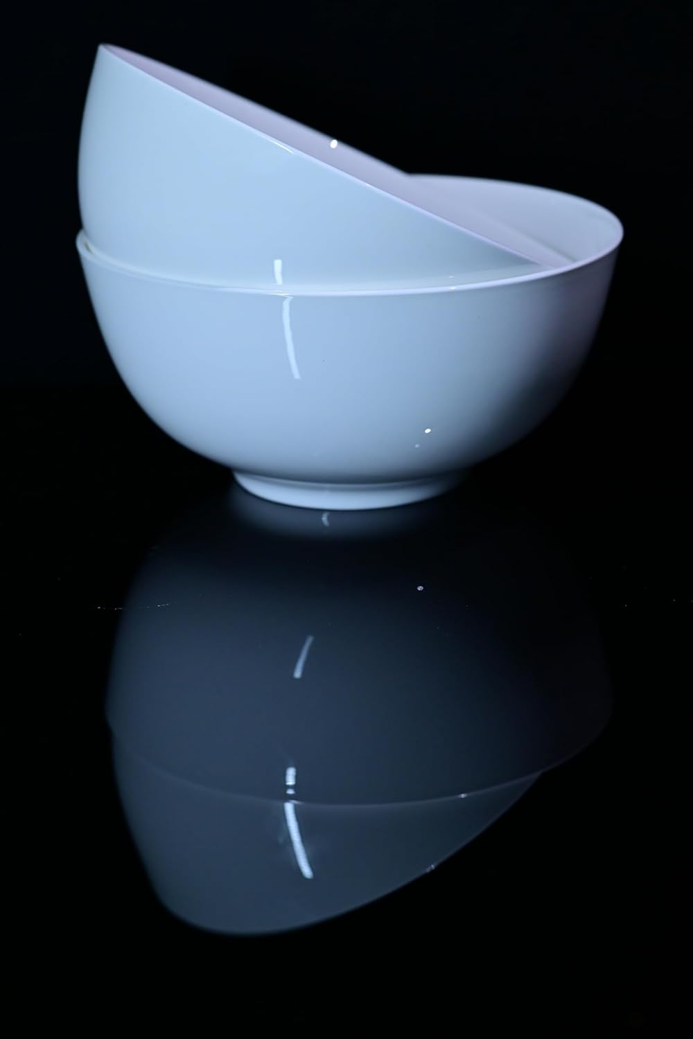 Lily Bone China 2-Piece 8-Inch Deep White Ceramic Bowl Set | Everyday Home Deal