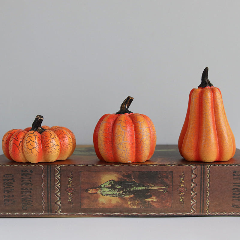 New Halloween Pumpkin Lantern Simulation Pumpkin LED Candle Lamp Resin Luminous Pumpkin | Everyday Home Deal
