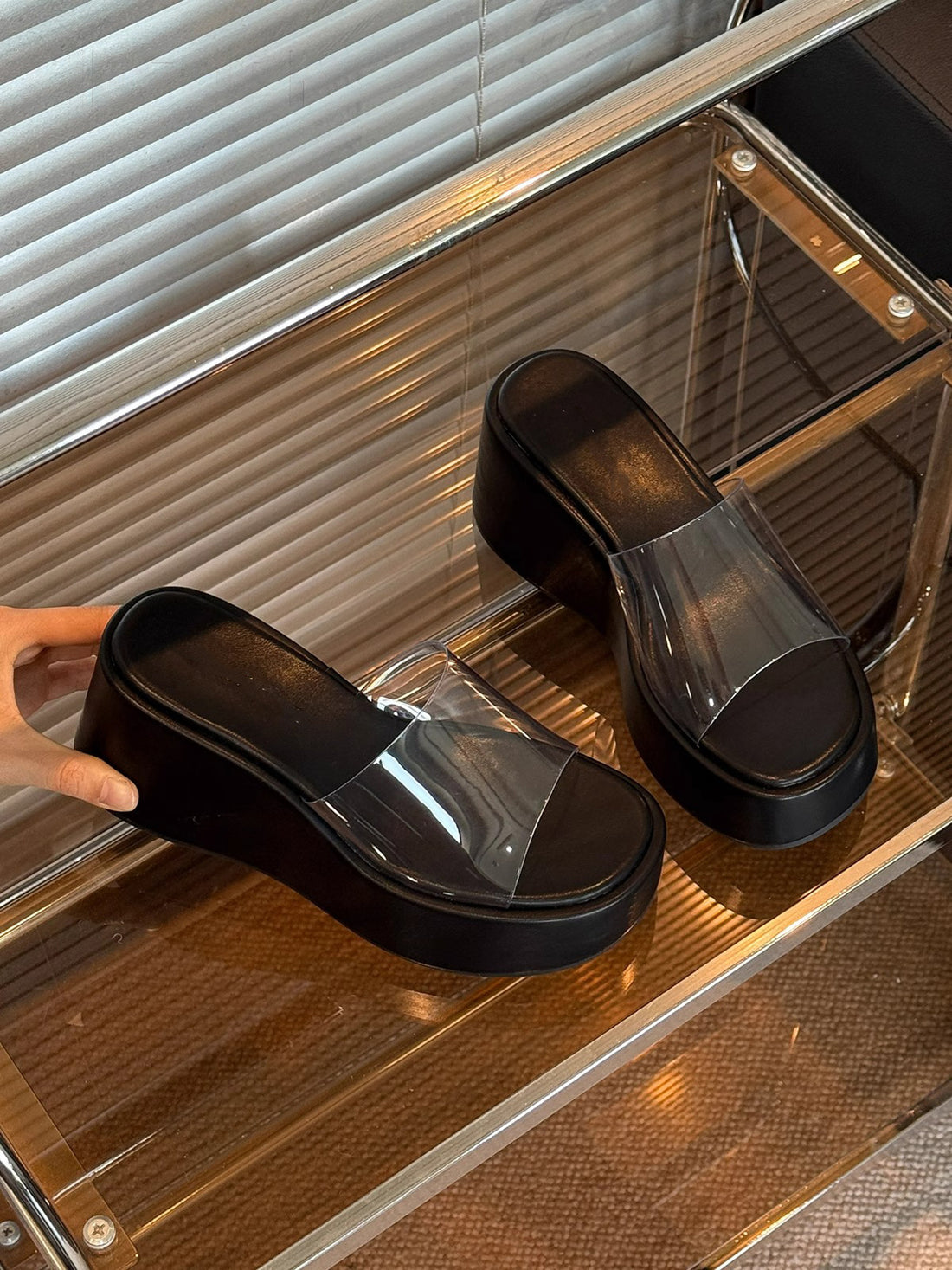 Women's Transparent Wedge Sandals With Thick Soles | Everyday Home Deal