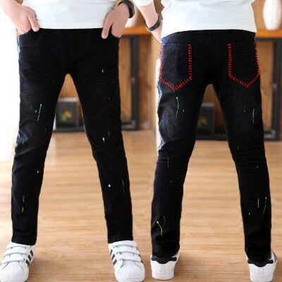 Boys' Urban Letter-Print Comfort Casual Denim Trousers — Premium Apparel Deal | Everyday Home Deal