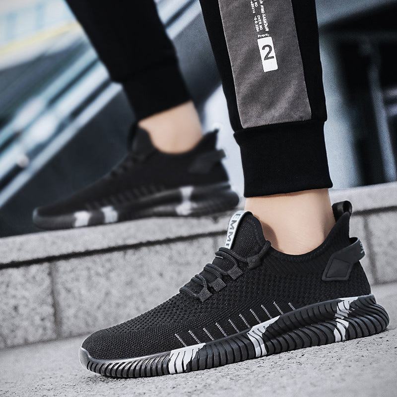Men's Premium Fly-Woven Mesh Breathable Low-Top Sports Casual Sneakers — Premium Footwear Deal | Everyday Home Deal