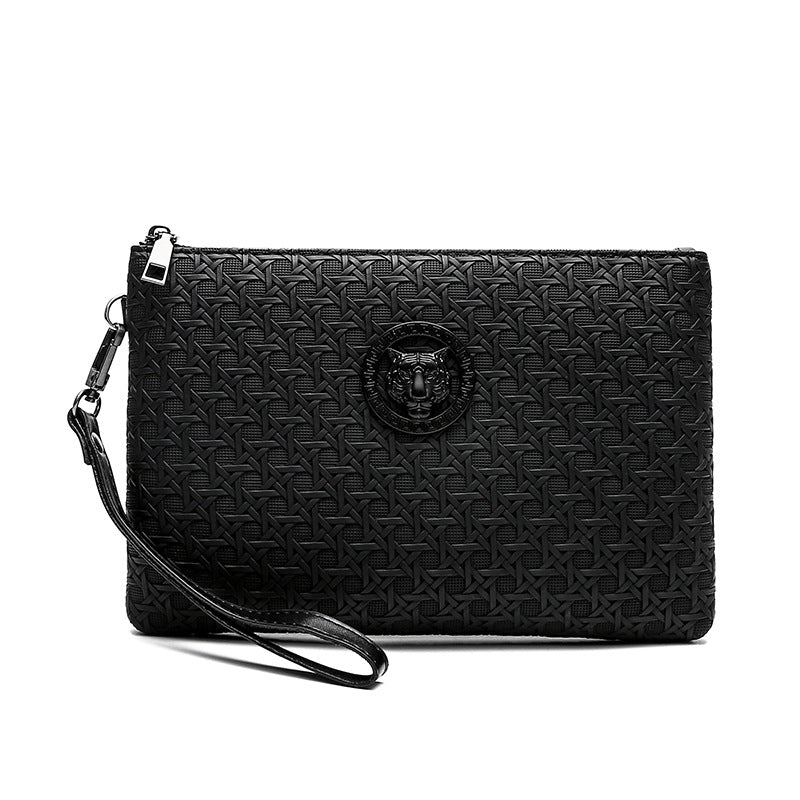 Men's Woven-Texture Personalized Minimalist Clutch | Everyday Home Deal