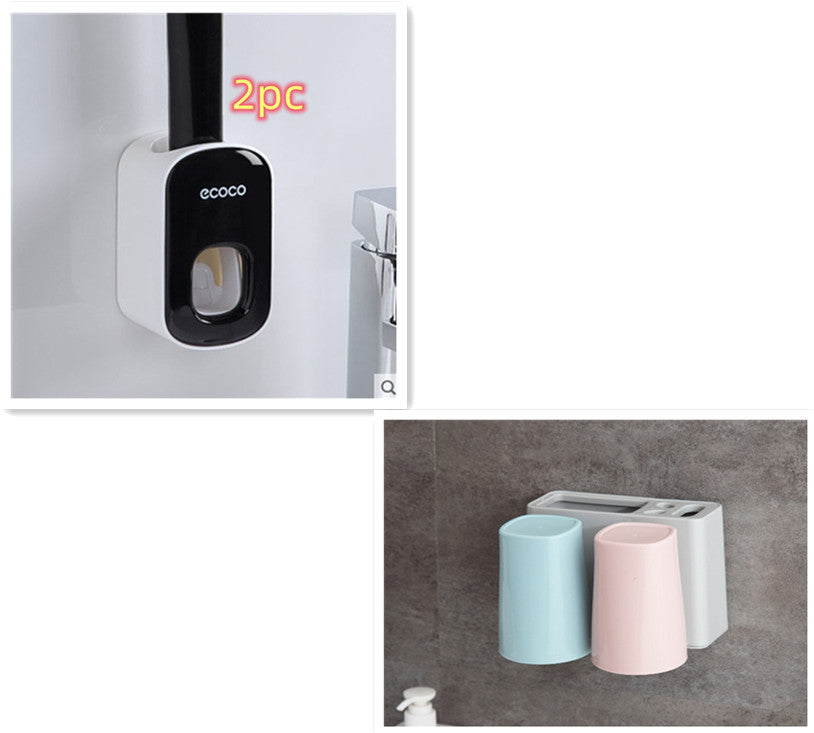 Wall Mounted Automatic Toothpaste Holder Bathroom Accessories Set Dispenser | Everyday Home Deal