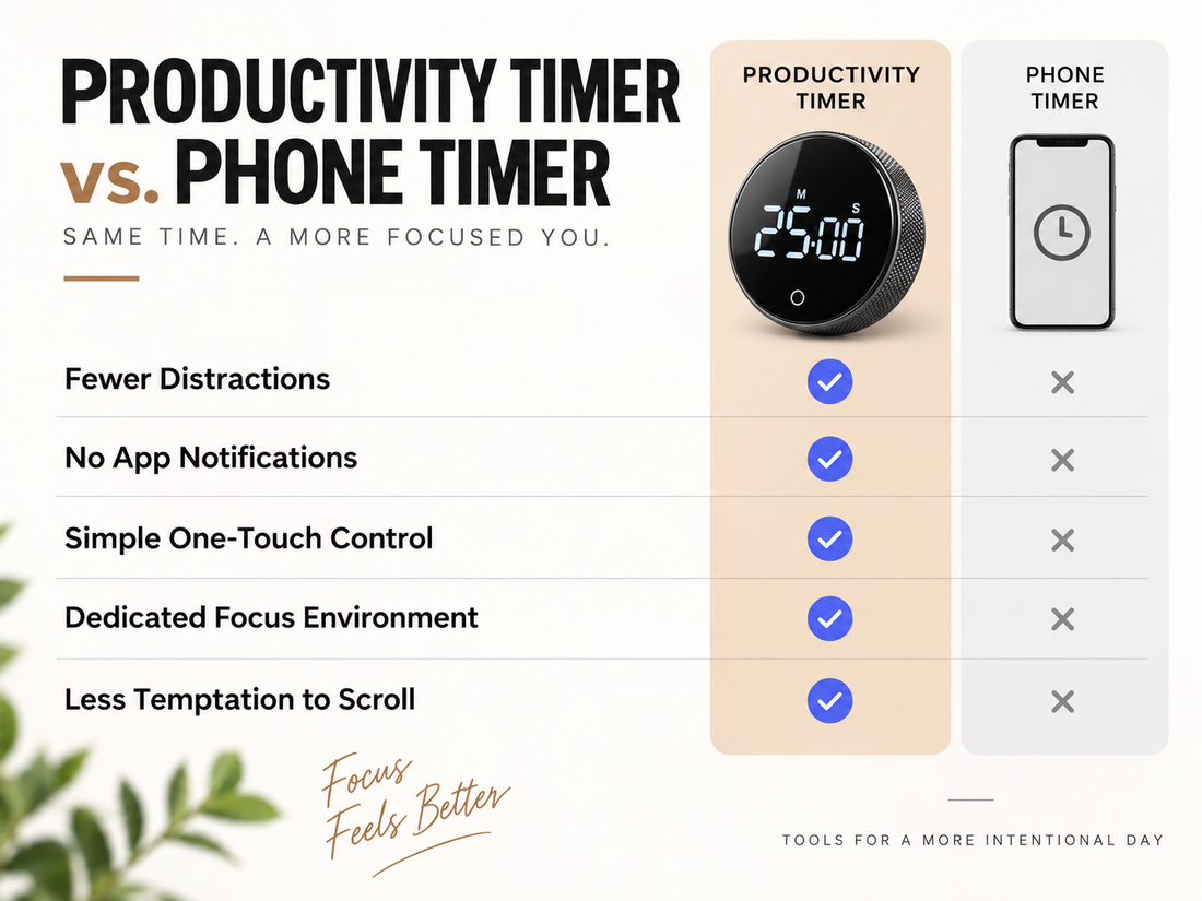 Focus Timer – Magnetic Digital Timer for Deep Work & ADHD-Friendly Productivity | Everyday Home Deal