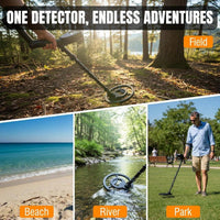 High-Precision Professional Adult Metal Detector, 4 Modes, 10 Inch IPX7 Waterproof Probe, LCD Display Complete Treasure Hunt Kit Including Earphones, Carrying Bag And Shovel.