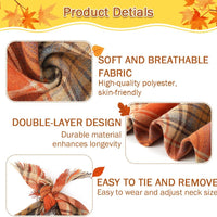 Vivifying Fall Dog Bandana With Tassels Edges Classic Plaid Triangle Dog Apparel Accessories Unny Dog Scarf Costume For Thanksgiving Photo Prop  And Party Decor