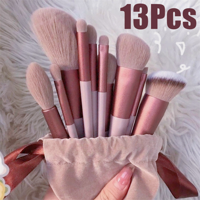 13Pcs Makeup Brush Set Make Up Concealer Brush Blush Powder Brush Eye Shadow Highlighter Foundation Brush Cosmetic Beauty Tools | Everyday Home Deal