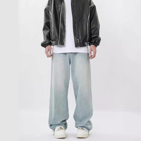 American Retro Denim Trousers For Men - Premium Apparel Deal | Everyday Home Deal