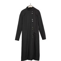 Irregular Japanese-style Long Trench Coat For Men
