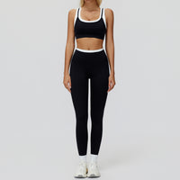 Contrast Nude Yoga Suit Thread