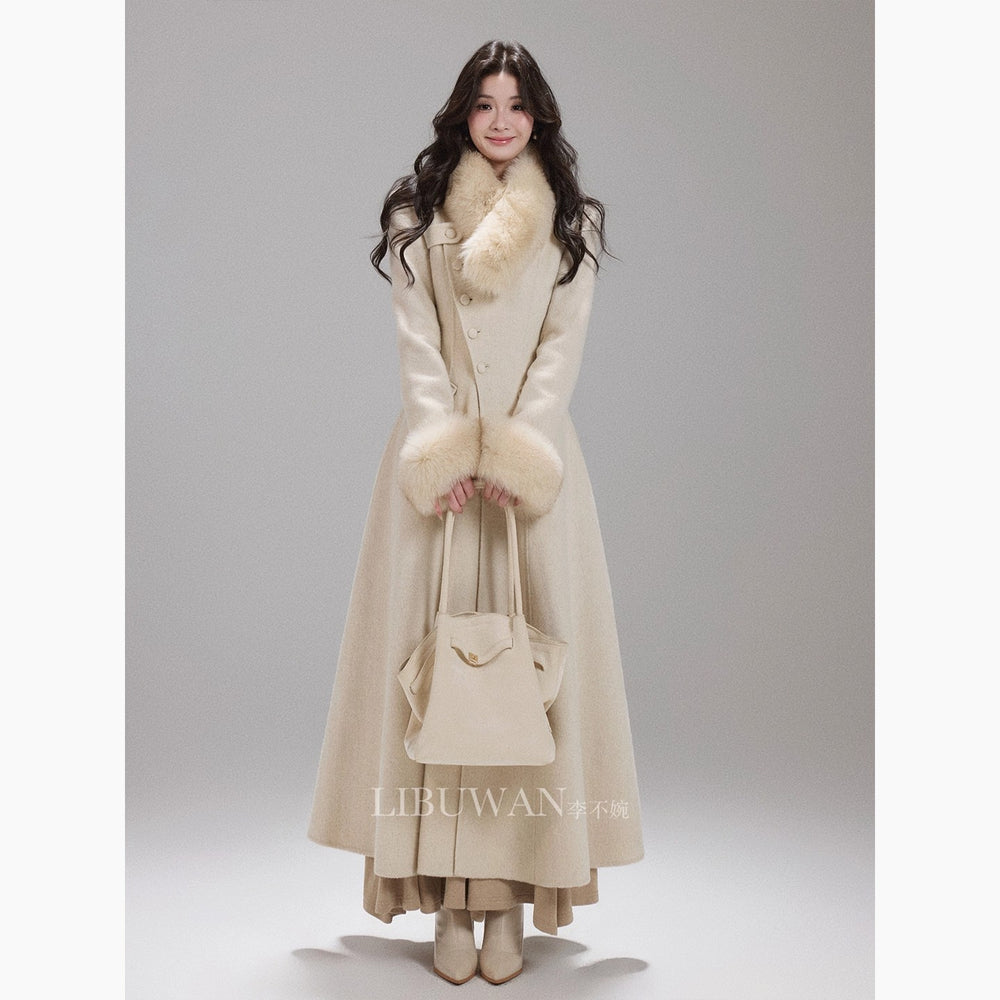 Cinched-waist Double-faced Wool Coat For A Princess