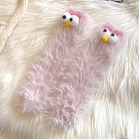 Womens Quirky Coral Fleece Mid-calf Socks