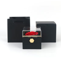 Rotating Soap Flower Rose Gift Box Creative Rotating Rose Jewelry Packaging Box Valentine's Day Gift For Women | Everyday Home Deal