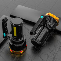 LED Torch USB Rechargeable COB Flashlight Spotlight Camping Light Most Powerful Work Light