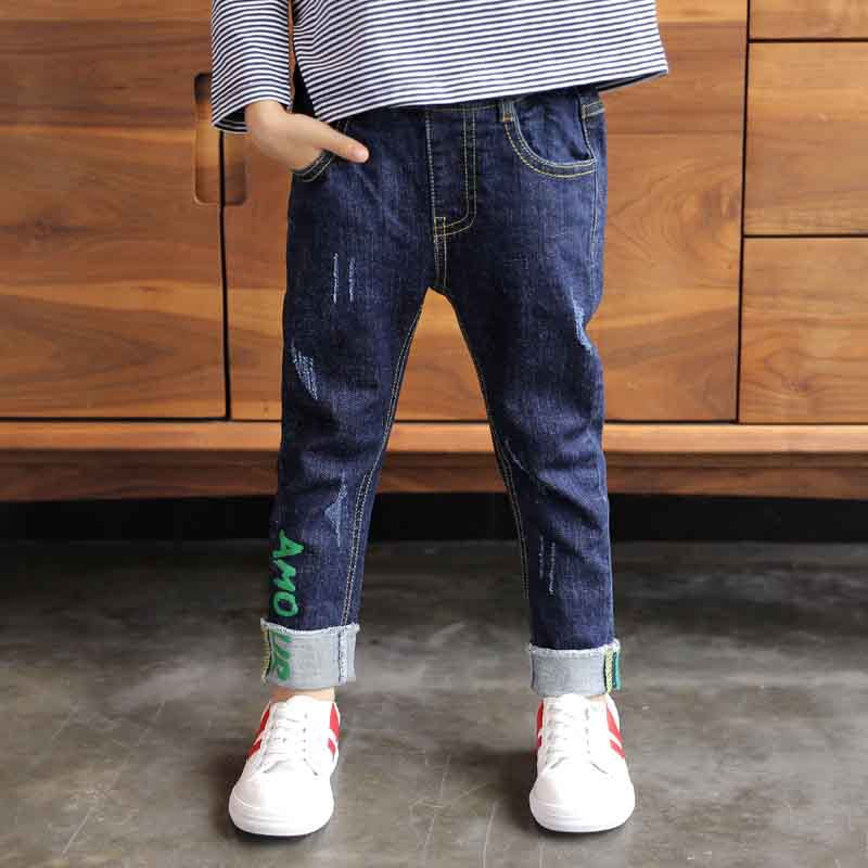 Boys' Urban Letter-Print Comfort Casual Denim Trousers — Premium Apparel Deal | Everyday Home Deal