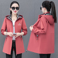 Womens Fashionable Loose-fit Oversized Hooded Jacket