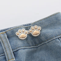 Cute Cat Claw Waist Tightener Buckles – 1 Pair Detachable Adjustable Alloy Buttons for Jeans, Pants & Casual Wear | Everyday Home Deal
