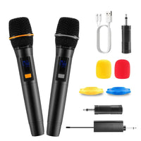 UHF Wireless Microphones Rechargeable Wireless Microphones Metal Handheld Dynamic Mics With 262FT Range For Karaoke Party DJ Wedding Speech Outdoor Events