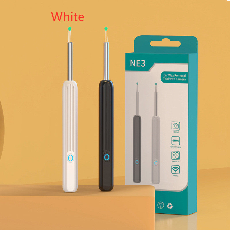 NE3 Ear Cleaner Otoscope Ear Wax Removal Tool With Camera LED Light Wireless Ear Endoscope Ear Cleaning Kit For I-phone | Everyday Home Deal