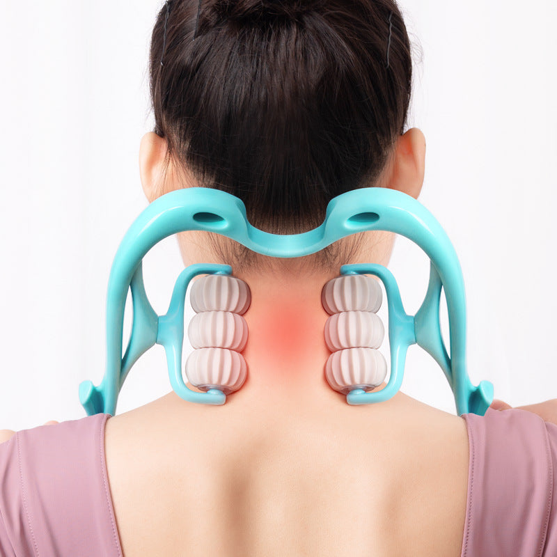 Manual Six-wheel Neck Massager – Massage Relieve Roller