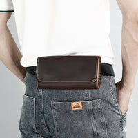Genuine Leather Mens Cowhide Durable Work Belt-Powered Bag