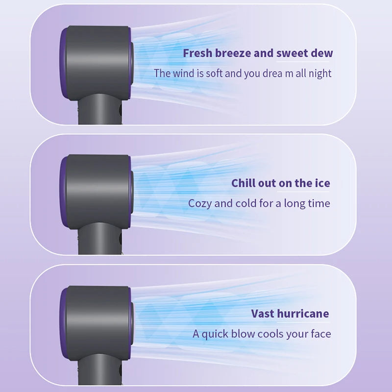 Portable Handheld Turbo Fan Cooling Semiconductor Refrigeration 3000mAh Battery Wind Speeds Adjustable Mini Personal Fan | Everyday Home Deal