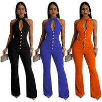 Fashionable And Sexy Off-shoulder Backless Figure-hugging Jumpsuit