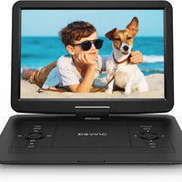 17.9" Portable DVD Player With 15.6" HD Swivel Screen, Support Multiple DVD CD Formats/USB/SD Card/Sync TV, 6 Hours Rechargeable Battery, Car Charger, Remote Control, Region Free