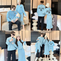 Mother-daughter Dresses Fall Outfits Family-of-three Sets