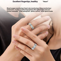 Smart Ring For Men Women Heart Rate Blood Oxygen Monitoring Multi Sports Modes IP68 Waterproof Smart Rings For Android IOS