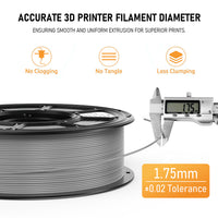 Silk PLA Filament 1.75mm, 1.1kg Spool, Glossy Shiny Finish, Smooth Printing 3D Printer Filament