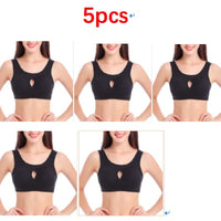Plus Size Women Bra Ladies Cotton Quake-Proof Underwear Sleep Tops No Buckles Non Wire Lingerie With Removable Padded