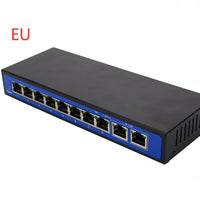 8+2 power 10 port 100M POE switch wireless AP 48V external power supply