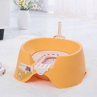 Spillproof Cat Litter Pan Semi-enclosed Oversize  Cat Toilet