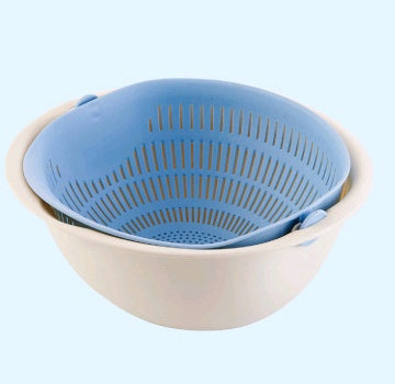 Double-Layer Drain Basket | Fruit Vegetable Rice Strainer | Everyday Home Deal