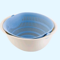 Double-Layer Drain Basket | Fruit Vegetable Rice Strainer | Everyday Home Deal