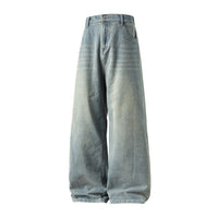 Retro-fit High-street Washed-and-distressed Jeans