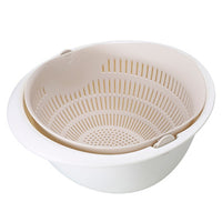 Double-Layer Drain Basket | Fruit Vegetable Rice Strainer | Everyday Home Deal